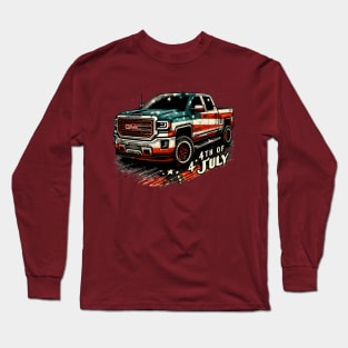 4th Of July, GMC Sierra Long Sleeve T-Shirt